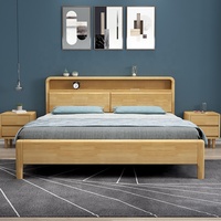 1.8m bois massif design nordique reine king size cadre chambre meubles classique chine confort lit avec rangement