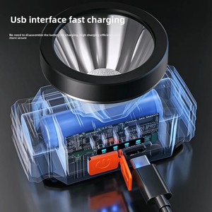 Công suất cao đèn pha tầm xa có thể sạc lại ngoài trời IP65 USB Type-C Dimmable công suất lớn pin lithium trang web xây dựng - Product Image 3