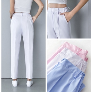 Stock lote verano 65% poliéster 35% algodón enfermera limpieza Doctor bebé hermana salón de belleza personal cintura elástica Pantalones - Product Image 2