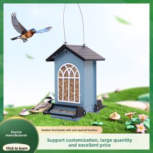 Mangiatoia per Uccelli Selvatici da Giardino Esterno, Intelligente, con Molla, Anti-Scoiattolo, in Metallo e Plastica, Personalizzabile, Modello A8707 - Product Image 2