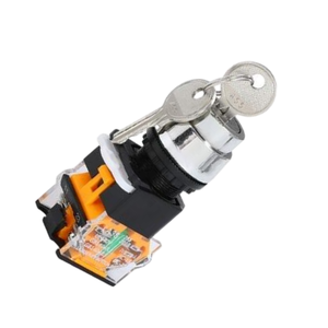 YHBS-38-R22ZK Knob Switch 10A with Key 22mm Hole Diameter IP65 Rated ABS Material 50000 Cycle Life Shipping Not Included - Product Image 4