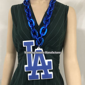 Venta al por mayor EE. UU. MLB Major League Baseball Kansas City Royals Team Logo Fans Collar de cadena <span class=keywords><strong>NFL</strong></span> Hip Hop 3D Collares de espuma EVA - Product Image 4