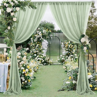 Lumoire Celebration Rideau de fond en gaze transparente pour arche de mariage, texture haut de gamme, pour événements transfrontaliers