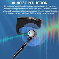 Ai01K Auriculares Inalámbricos con Reducción de Ruido Ai, Universales con Gancho para la Oreja Tipo K, Walkie Talkies TK3306 K5 LED IPX5 Resistentes al Agua LHDC Intraaurales 30ms