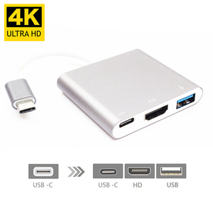 डेस्क लैपटॉप के लिए कस्टम लोगो USB 3.0 स्मार्ट टाइप C हब 3 पोर्ट 1 टाइप C हब स्प्लिटर एडाप्टर USB <span class=keywords><strong>HUB</strong></span> 4K@60Hz - Product Image 6