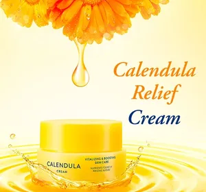 OEM Facial Skin Care Relief Calendula Cream Skin Repair Revitalizing Daily Calendula Face Cream