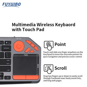 Clavier Bluetooth d'Amérique du Nord Mini clavier sans fil Bluetooth avec pavé tactile - Product Image 2