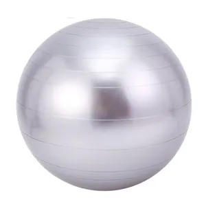 Pelota de yoga de 55cm de PVC con logotipo personalizado, pelota para hacer ejercicio, no tóxica, estabilidad, fabricante chino, venta al por mayor