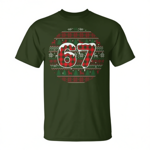 Six Seven Christmas 67 T-shirt à motif de vacances à carreaux - Product Image 2