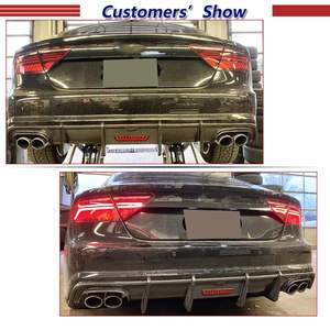 Diffusore in Fibra di Carbonio per Auto <span class=keywords><strong>A7</strong></span> S7 C7.5, Kit Carrozzeria, Splitter Paraurti Posteriore con Luce LED per Audi <span class=keywords><strong>A7</strong></span> S7 C7.5 2016 2017 <span class=keywords><strong>2018</strong></span> - Product Image 6