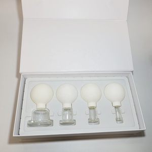 Ensemble de ventouses à presser à la main, 2 pièces, noir et blanc, dédié au <span class=keywords><strong>visage</strong></span>, lifting du <span class=keywords><strong>visage</strong></span>, ventouses <span class=keywords><strong>en</strong></span> caoutchouc et <span class=keywords><strong>en</strong></span> <span class=keywords><strong>verre</strong></span>, massage sous vide, ventouses Hijama, pot cosmétique - Product Image 3