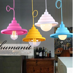 <span class=keywords><strong>Lampadario</strong></span> a sospensione pieghevole a LED in Silicone con paralume per cucina soggiorno camera da letto studio sala da pranzo - Product Image 6
