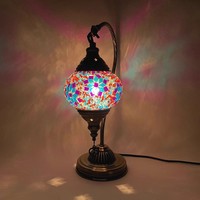 Lampe de table LED bricolage turque avec base d'ampoule E14 en fer et verre pour salle de lecture Design moderne