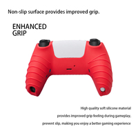 Meilleures ventes - Protection antidérapante en silicone, coque anti-poussière, résistante à la transpiration, design antidérapant pour manette PS5, accessoires de jeu