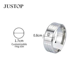 Anillos unisex OEM/OEM impermeables de acero inoxidable plateados con baño de oro, joyería de moda hipoalergénica, suministros del Señor de los Anillos - Product Image 2