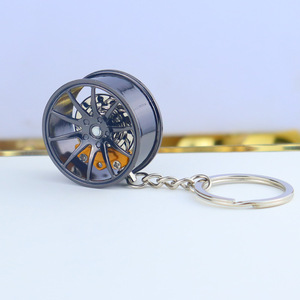 Custom 3D Metal Keychain Personality Creative Car <strong>Key</strong> Pendant Mini <strong>Wheel</strong> Rim Tyre Tube <strong>Key</strong> <strong>Chain</strong> Pendant - Product Image 4
