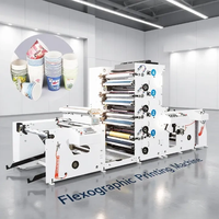 Presse d'impression flexographique entièrement automatique à alimentation par rouleaux, 4 à 6 couleurs, type empilable, pour l'impression d'étiquettes autocollantes en rouleau