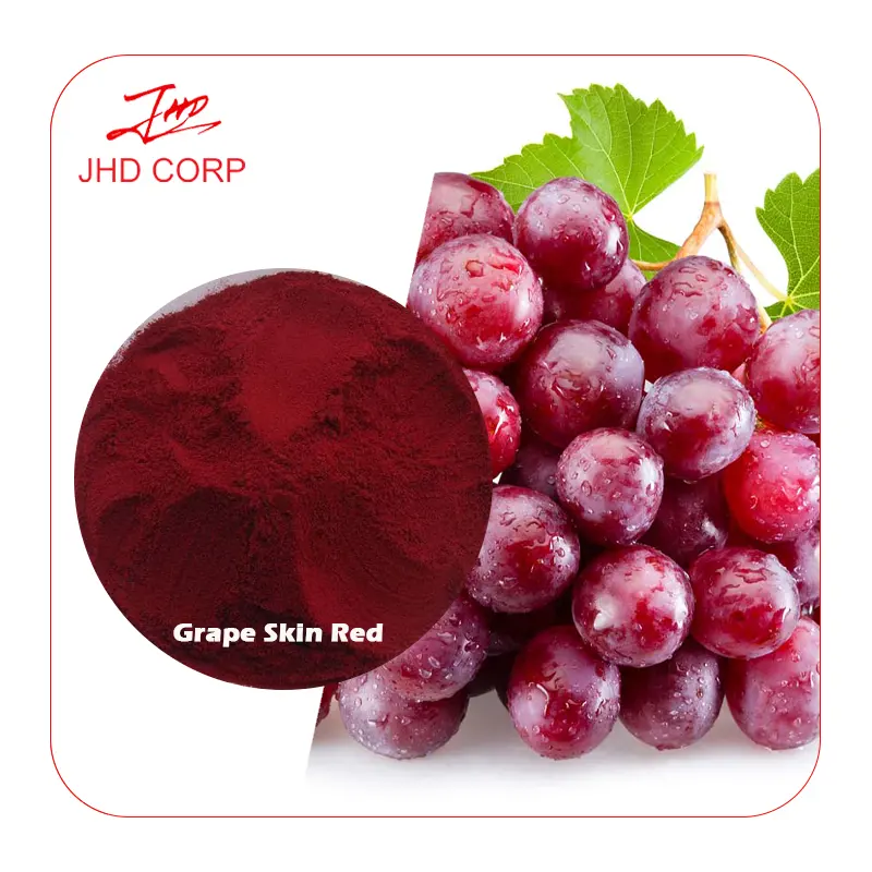 JHD пищевой пигмент Виноградная кожа красный цвет красный экстракт виноградной кожи порошок