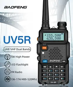 Baofeng-Walkie-Talkie de doble banda, radio bidireccional de 5W y 8W, transceptor Baofeng UV5R