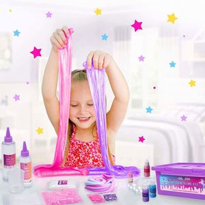 Unisex Custom Logo Butter Tie Dye Fluffy Slime Kit Kids DIY Squishy Mud Jumbo Calander Jar Wholesale Non-Stick Playdough Slime - Product Image 2