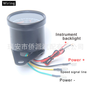 Tachymètre rétro 12V rétroéclairé par LED, jauge de moteur de moto 0-13000 tr/min pour mise à niveau et rénovation, coque en métal noir - Product Image 3