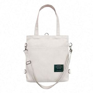 Sac à bandoulière multifonctionnel coréen en toile pour étudiants, sac à dos et sac fourre-tout en toile pour femmes - Product Image 1