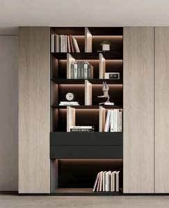 Estantería de pie con estantes de madera, Unidad de exhibición para sala de estar, hogar y oficina - Product Image 4