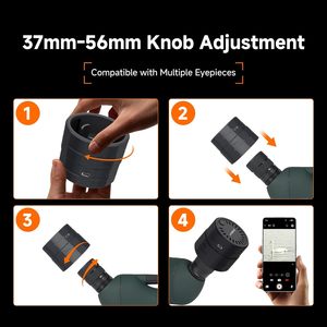 Cámara de Ocular para Telescopio Electrónico WiFi SC002 con Resolución HD de 1080P, Zoom Digital de <span class=keywords><strong>3x</strong></span> de 37 mm a 56 mm, Compatible con Tarjetas Micro SD de hasta 128 GB - Product Image 5