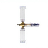 Canon à mousse réglable à double bouteille 100 ml, lance à mousse en laiton massif à connexion rapide 1/4 pour nettoyeur haute pression et detailing automobile