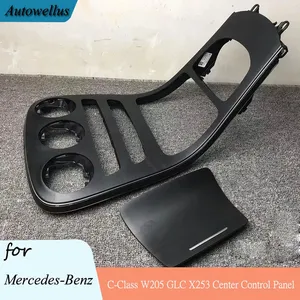 แผงควบคุมกลางไม้แอชสีดำใหม่สำหรับ Mercedes-Benz C-Class W205 GLC X253 คอนโซล C-Class - Product Image 2