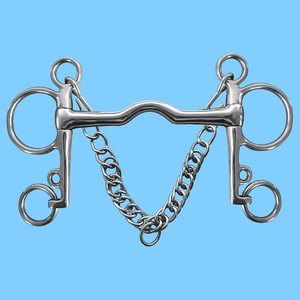 Mors articulé cheval à mâcher, rouleau de bouche, embouts de harnais en acier inoxydable Pelham - Product Image 2