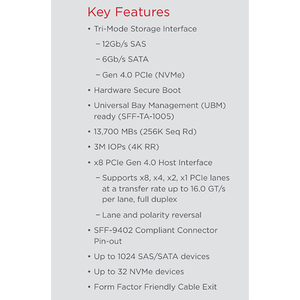 Controlador RAID 9500-8i 05-50134-01 PCIe 4.0 X8 con 8 Puertos Internos SAS3808 <span class=keywords><strong>IOC</strong></span> 12Gb/s Tri-Mode Storage HBAs - Product Image 2