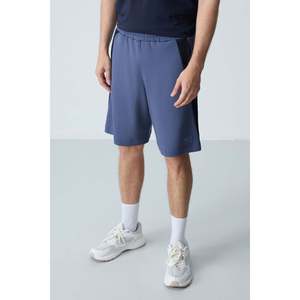 Shorts pour hommes en coton épais, doux et texturé, coupe standard, basique - 81280 - Oil - Product Image 4