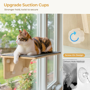 Modern Eco-friendly Wood <b>Cat</b> Climbing Frame with Wall Mounted Bed Soft Mat Pad for Halloween/Christmas Pet Furniture - Product Image 2