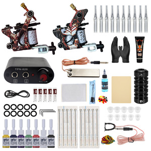 Kit de Máquina de Tatuar de 2 Bobinas Directo de Fábrica, Set Completo de Pistola de Tatuar de Cobre para Arte Corporal, Suministro Profesional para Artistas, Venta al por Mayor - Product Image 1