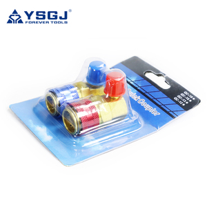 एयर कंडीशनिंग फिटिंग कनेक्टर R1234yf से r1234yf कार एसी कई गुना गेज उच्च और कम दबाव त्वरित कूपलर एडाप्टर - Product Image 2