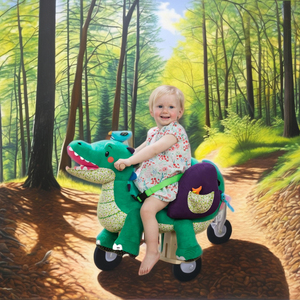 <span class=keywords><strong>Cheval</strong></span> à <span class=keywords><strong>bascule</strong></span> en bois pour garçons de 1 à 3 ans avec balançoire en crocodile vert Rocker éducatif en peluche en plastique - Product Image 2
