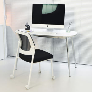 Chaise de bureau en maille Focus Mark, dossier en maille respirante, siège confortable, accoudoirs droits ou incurvés en option, 4 roulettes - Product Image 2