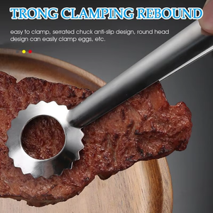 Multi-Functional Stainless Steel BBQ <b>Tongs</b> - Food Clip for Churrasco & Buffet <b>Serving</b> - Product Image 2
