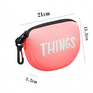 Pochette de voyage personnalisée en néoprène en forme de U avec fermeture éclair, sérigraphiée, pour ranger les petits objets, les clés et le rouge à lèvres - Product Image 4