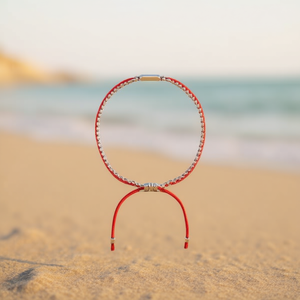 Tobillera de hilo rojo de acero inoxidable para mujer, joyería de moda, regalo. - Product Image 3