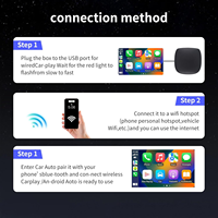 Boîte intelligente Android 13 8 Go + 128 Go 3 en 1, adaptateur sans fil Android Auto, dongle, stéréo portable, CarPlay sans fil