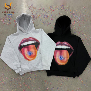 เสื้อฮู้ดดี้พิมพ์ลายพัฟฟ์ สตรีทแวร์ ผลิตตามสั่ง หนัก 500 กรัม ทรงครอป ผู้ชาย ไซส์ใหญ่ สไตล์เอสเซนเชียล รับผลิตเสื้อฮู้ดดี้ตามสั่ง - Product Image 4