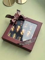 Boîte-cadeau en carton personnalisée pour dattes du Ramadan à Dubaï avec fenêtre transparente, conçue pour les collections de cadeaux de dattes