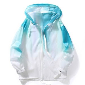 Summer Sunscreen Clothing Ultra-thin Breathable Anti-UV 100% Polyester Zipper Closure Fishing Clothes Sun Protection Jackets