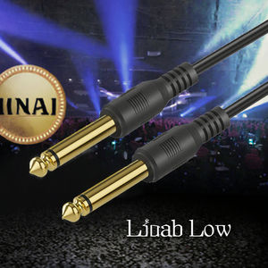 Câble d'extension de haut-parleur mono pour microphone mâle plaqué or 6.35 pour guitare Réduction du bruit Combinaison d'utilisation téléphonique - Product Image 3