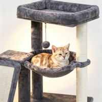Rampes à gratter pour chat, poteaux en sisal, hamacs-lits pour chat, condos en peluche, tours d'escalade pour chatons, meubles d'intérieur pour animaux de compagnie