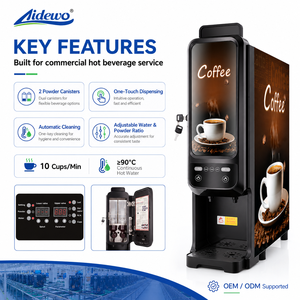 Machine à boissons instantanées commerciale Aidewo 28TK, machine à latte <span class=keywords><strong>vanille</strong></span> instantanée, boissons chaudes et à température ambiante pour les cafés - Product Image 2
