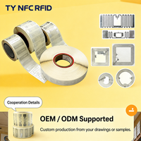 Étiquette électronique RFID UHF à incrustation humide, puce NFC, autocollant passif pour la gestion des actifs d'entrepôt et la lutte contre la contrefaçon