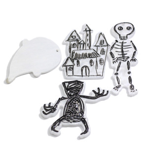 Lindo Halloween Horror Satanás fantasma Zombie calabaza esqueleto acrílico Planar encanto para la fabricación de pendientes DIY accesorios de joyería - Product Image 2